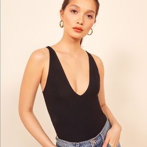 Reformation black tank top. Size S.